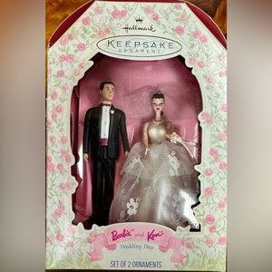 Barbie and Ken Hallmark keepsake wedding day ornaments